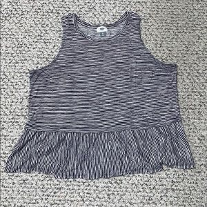 Old Navy Peplum Striped Tank